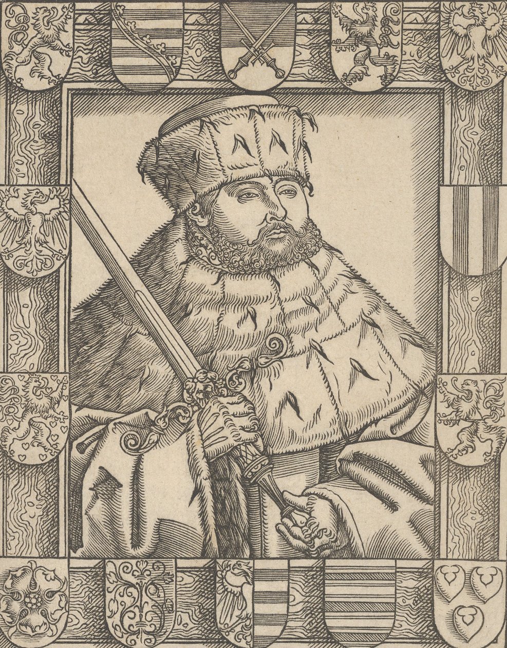 Cópia de João Frederico, o Magnânimo, em vestes eleitorais de Lucas Cranach the Younger  