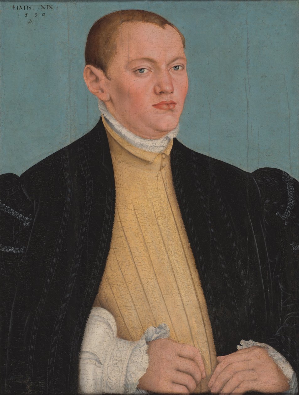 Alemão: Bildnis eines jungen Mannes Retrato de um jovem de Lucas Cranach the Younger