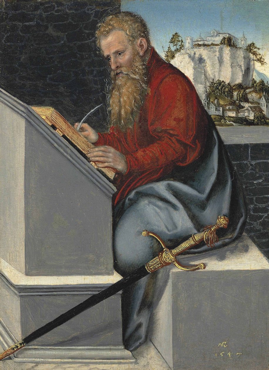 Alemão: Der heilige Paul São Paulo no seu estudo de Lucas Cranach the Younger