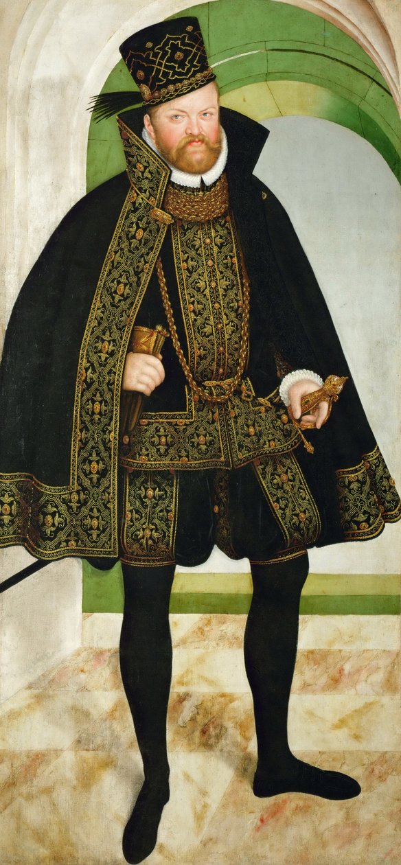 Retrato de Augusto, Eleitor da Saxônia 1526-1586, c. 1570 de Lucas Cranach the Younger