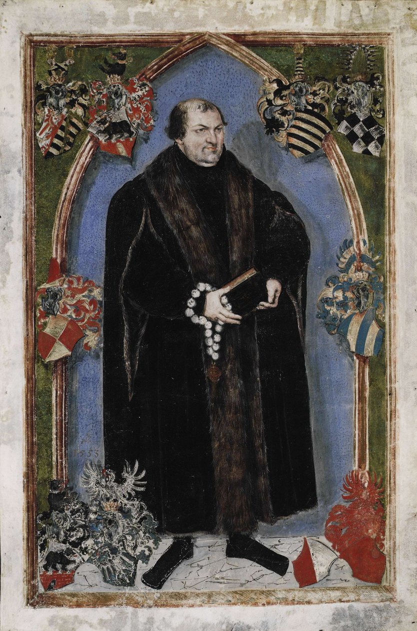 Retrato de George III, Príncipe de Anhalt-Dessau 1507-1553, 1553 de Lucas Cranach the Younger