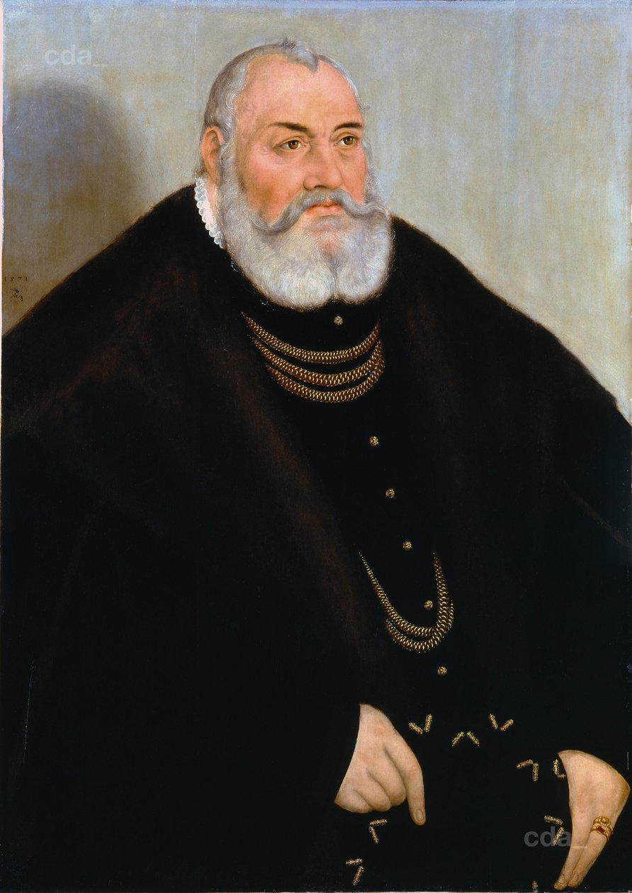 Retrato de Jorge, o Piedoso, de Brandenburgo-Ansbach de Lucas Cranach the Younger