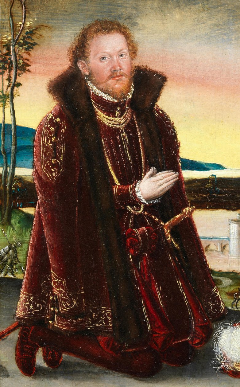 Retrato do Príncipe Joachim Ernst von Anhalt de Lucas Cranach the Younger