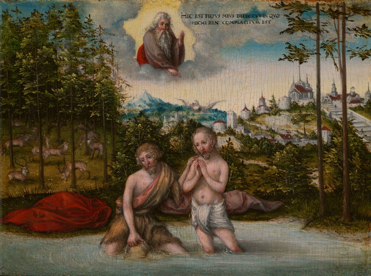 O Batismo de Cristo de Lucas Cranach the Younger