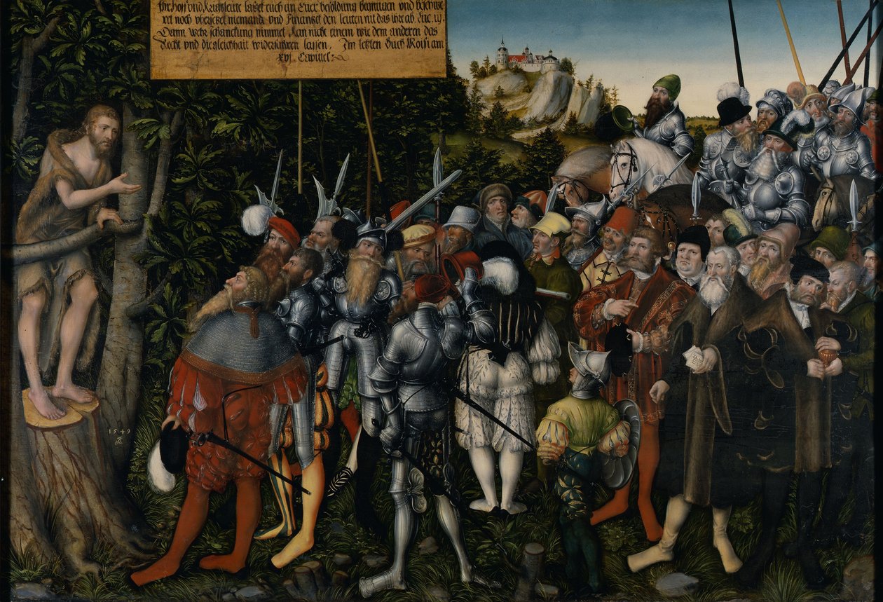 O Sermão de João Batista, 1549 de Lucas Cranach the Younger