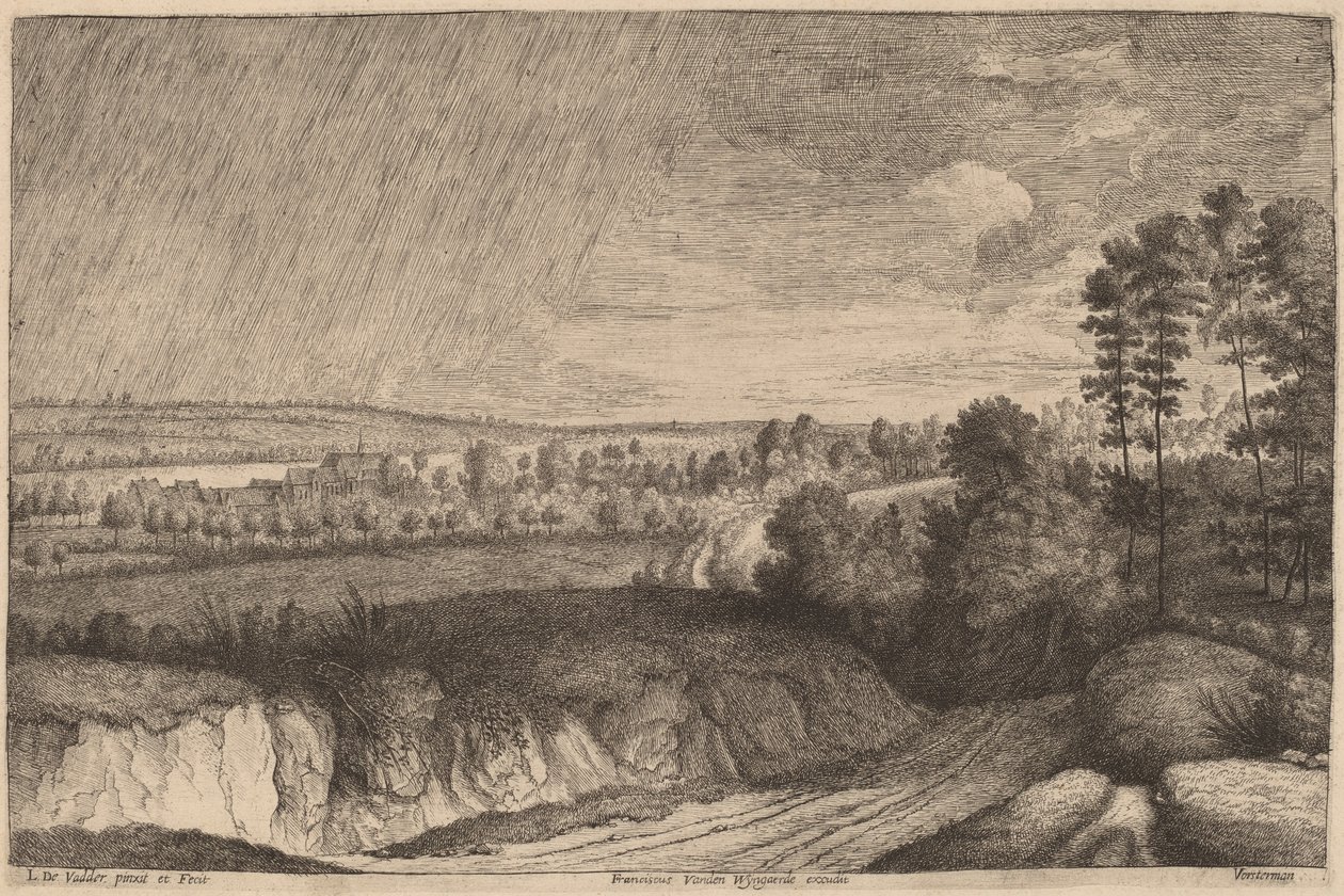 Paisagem chuvosa de Lucas Emil Vosterman, after Lodewijk de Vadder