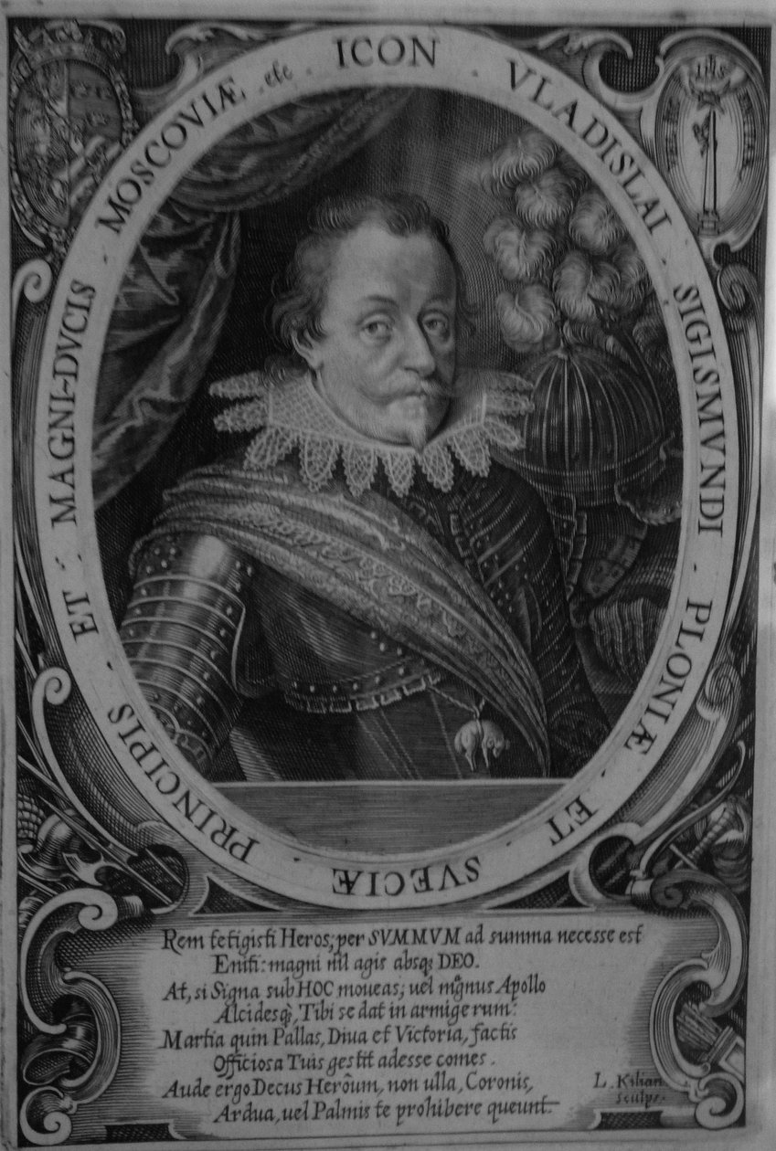 Vasos do rei Wladyslaw IV da Polônia 1595-1648, czar da Rússia, antes de 1632 de Lucas Kilian