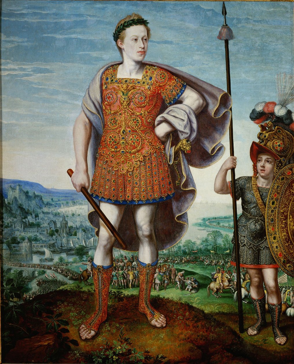 Arquiduque Matthias como Cipião Africano, o Velho, 1580 de Lucas Valckenborch van
