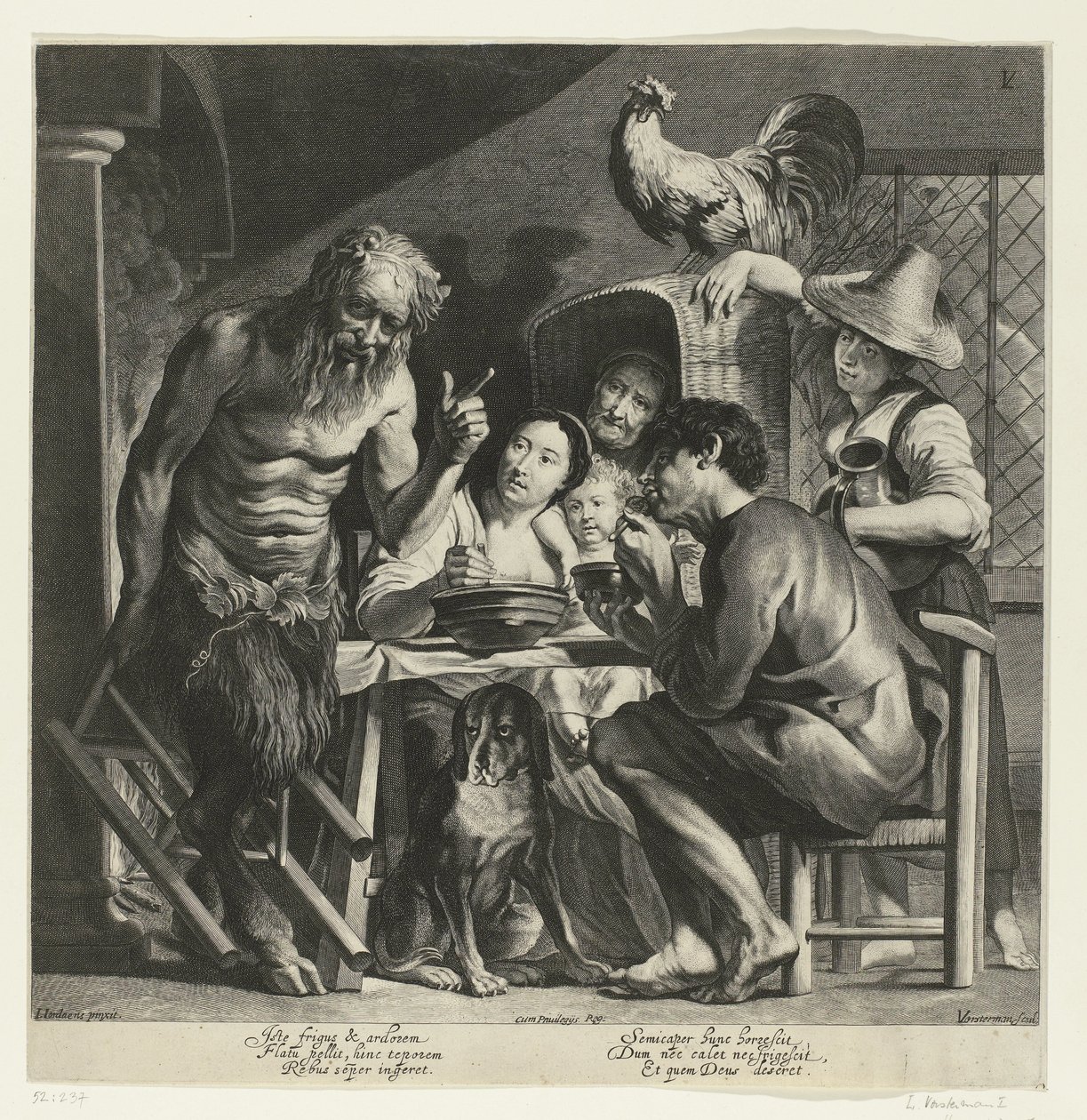 Satyr e o agricultor de Lucas Vorsterman (I)