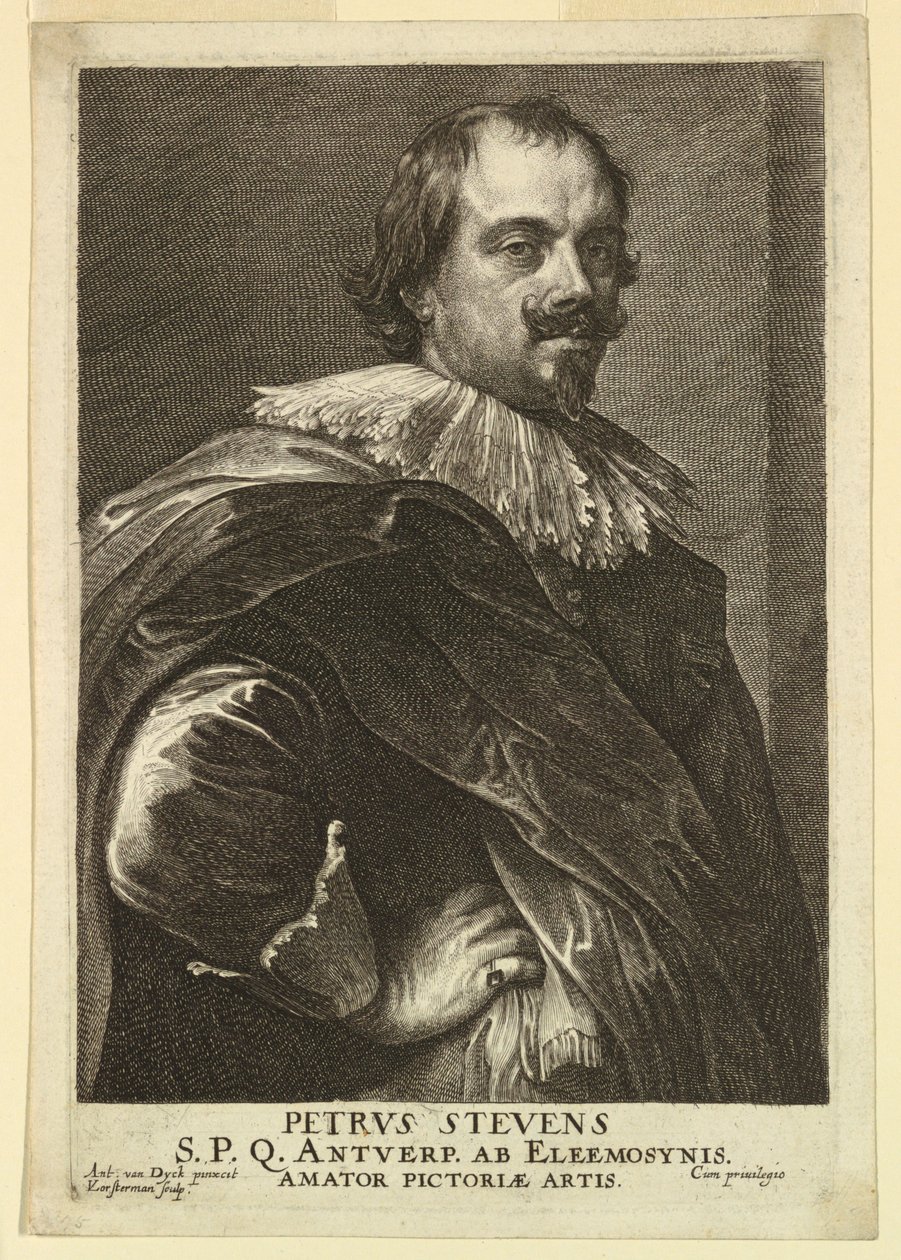Retrato de Peter Stevens, dos ícones dos príncipes dos homens de Lucas Vorsterman