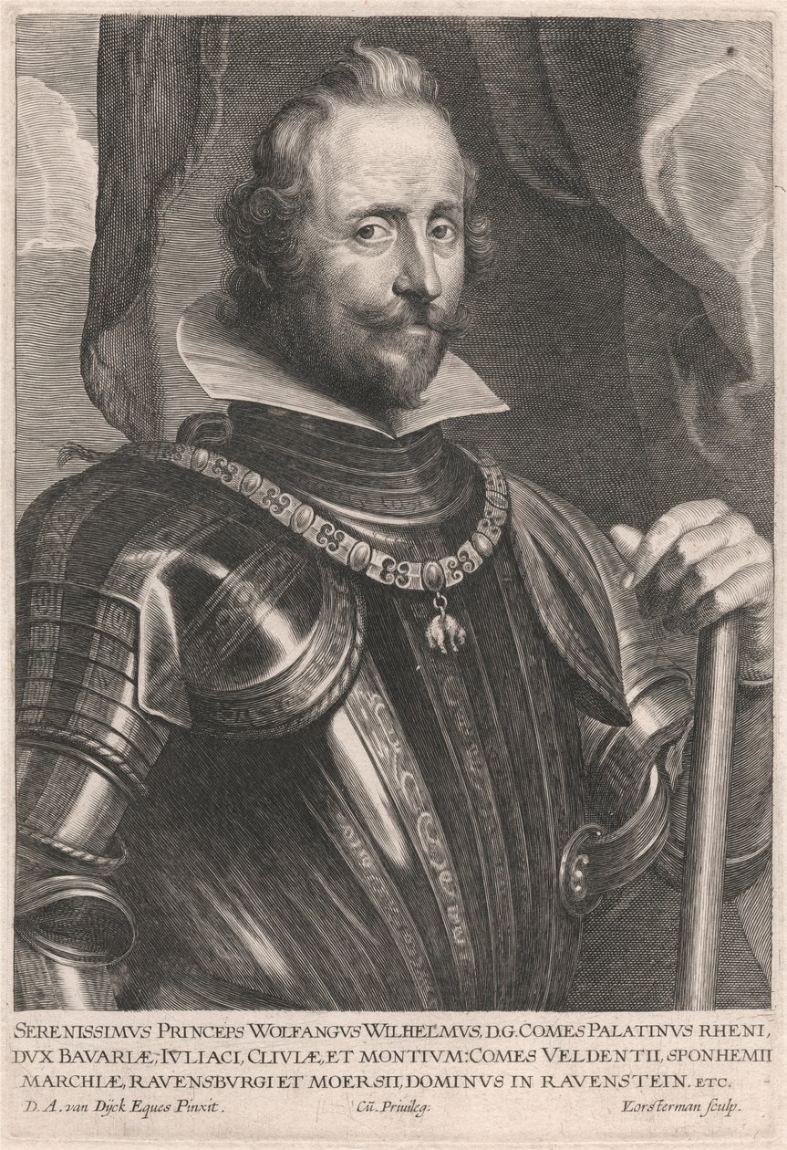 Serenissimus Princeps Wolfangus Wilhelmus, D.G. Comes Palatinus Rheni, Dux Bavariæ de Lucas Vorsterman