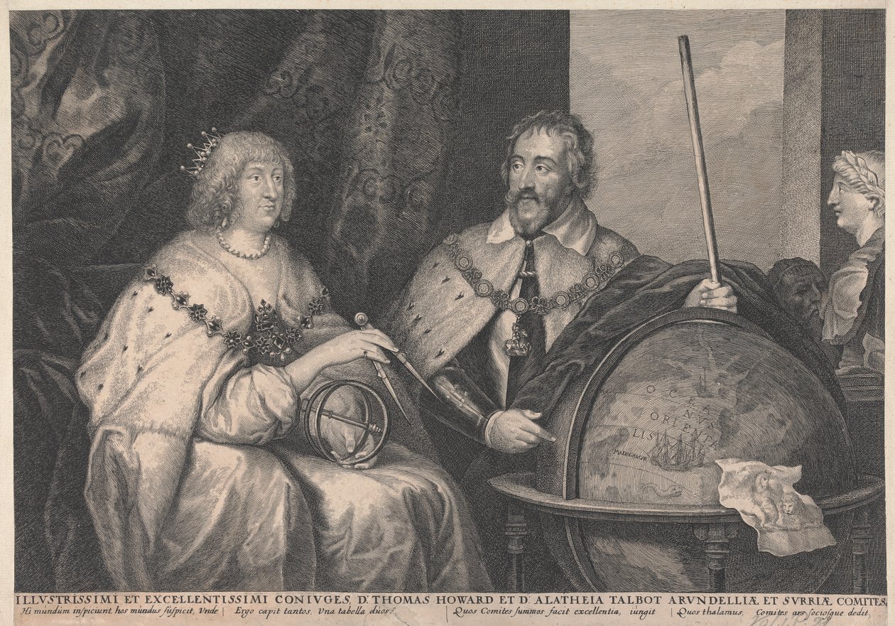 Thomas Howard, 21º Conde de Arundel e Alethea Howard (née Talbot), 13ª Baronesa Furnival, Condessa de Arundel de Lucas Vorsterman