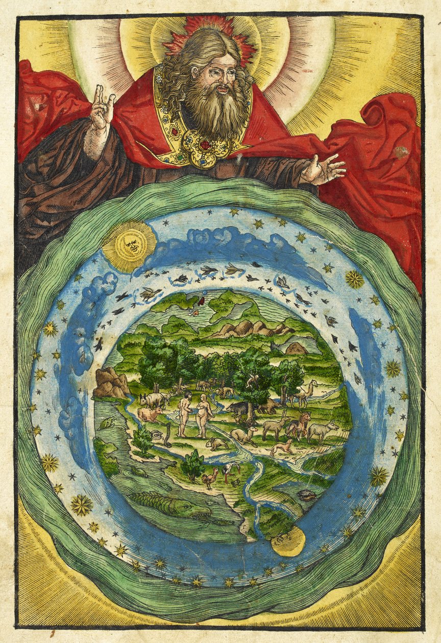 Um corte de madeira do Jardim do Éden - De "Biblia, das ist, die gantze Heilige Schrifft Deudsch. Mart. Luth". Wittemberg : impresso por Hans Lufft de Lucas the Elder Cranach