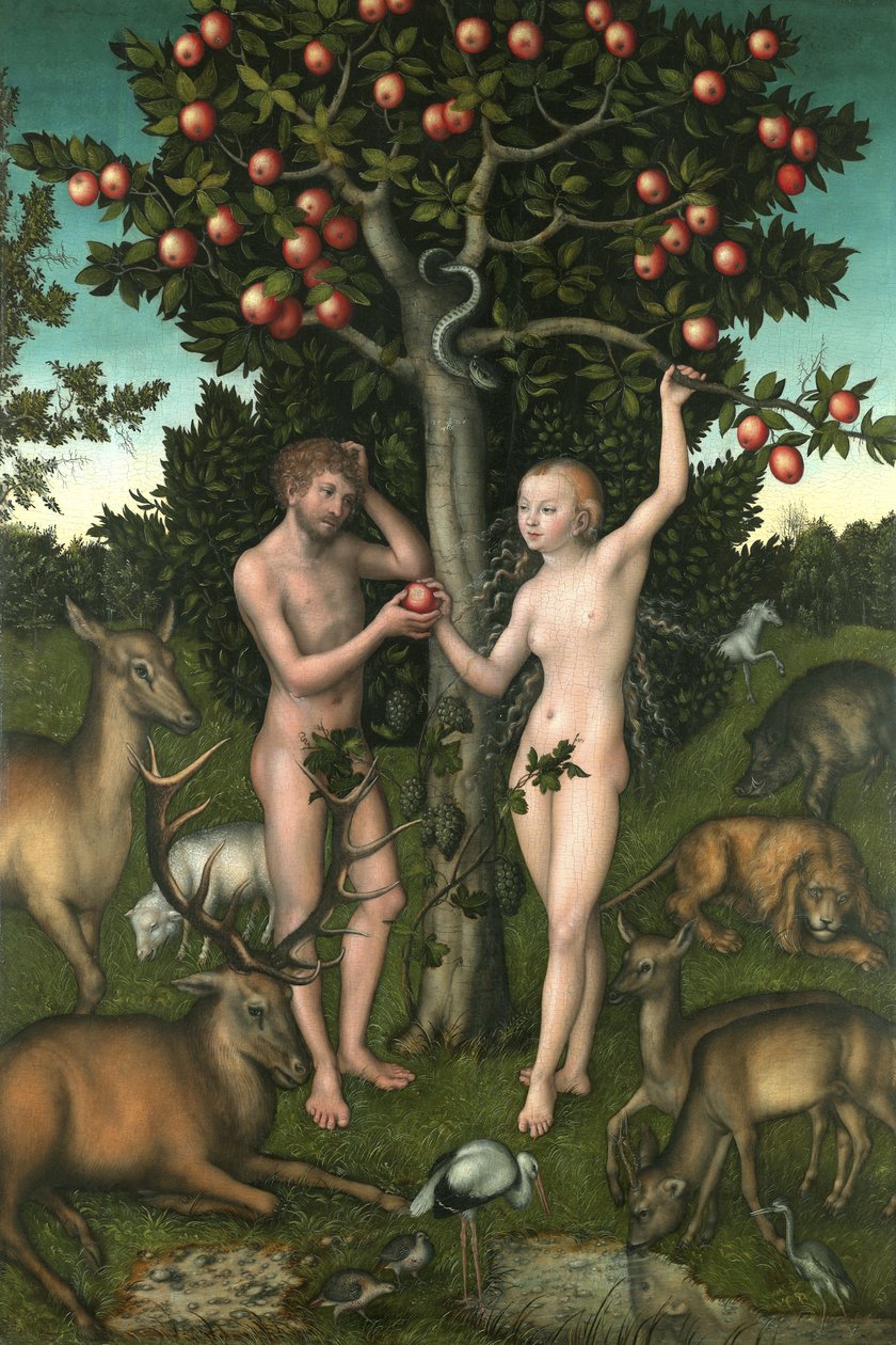 Adão e Eva de Lucas the Elder Cranach