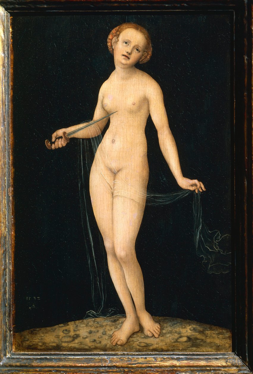Áustria, Viena, Imagem pintada de Lucretia de Lucas the Elder Cranach