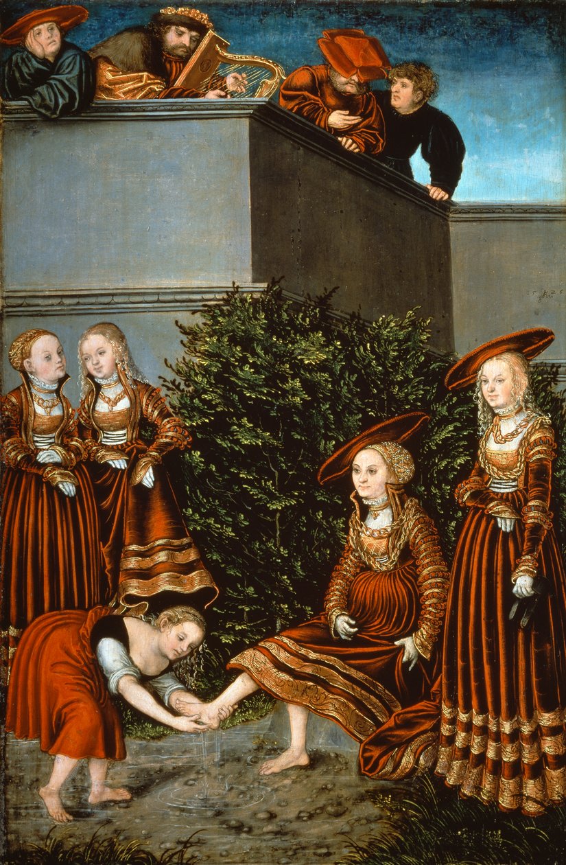 Betsabá no seu banho ou o pecado de David com Betsabá de Lucas the Elder Cranach