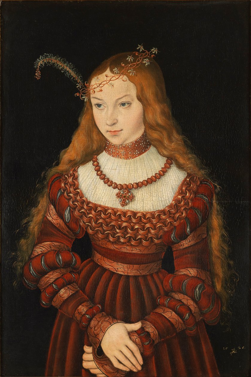 Retrato de noivado de Sybille de Cleves de Lucas the Elder Cranach