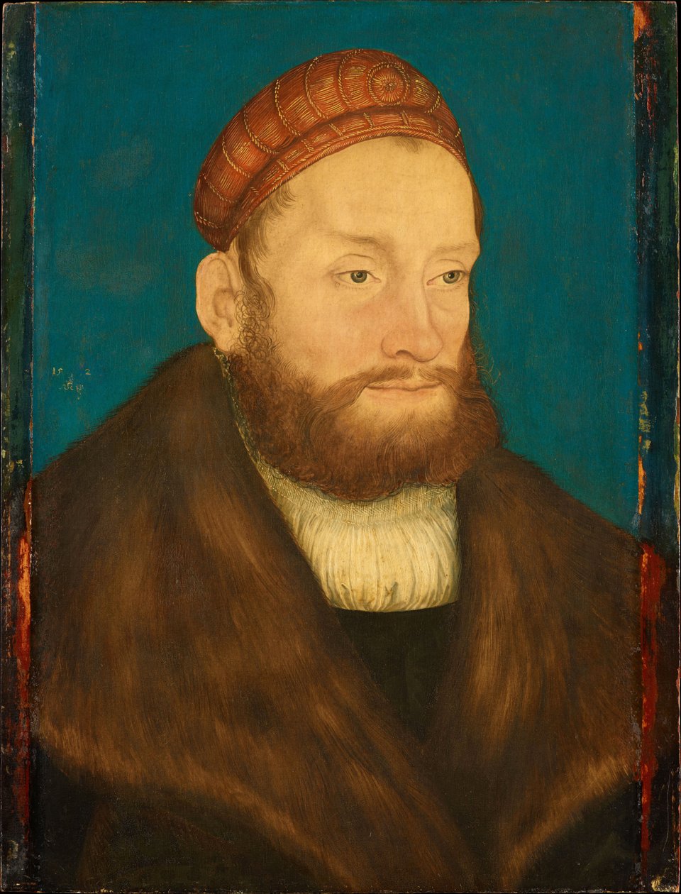 Casimir de Brandebourg Culmbach (1481-1527) - Margrave Casimir de Brandenburg-Bayreuth, de Cranach, Lucas, o Ancião (1472-1553). Óleo sobre madeira, depois de 1524. Dimensão : 37,3x28,5 cm. Museu de História de Arte, Vienne de Lucas the Elder Cranach