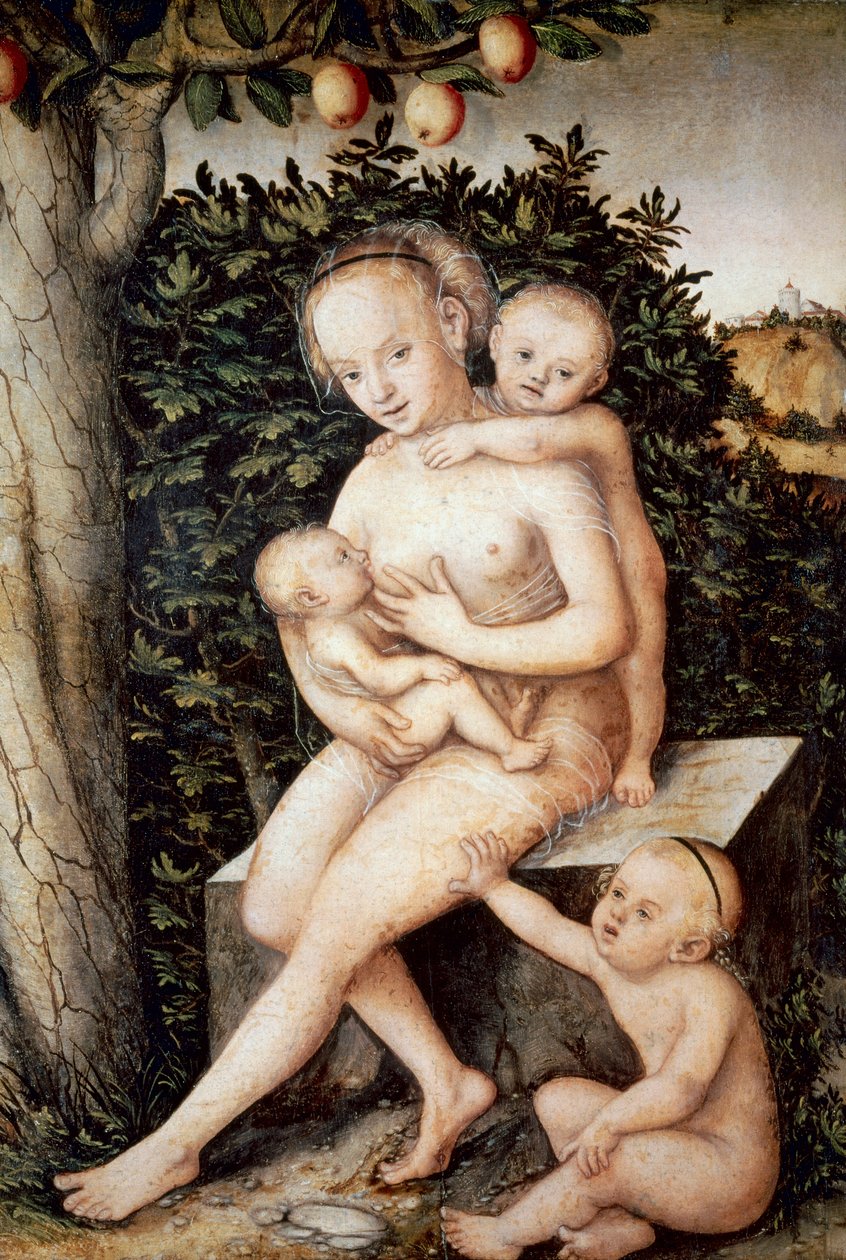 Carruagem. Pintura de Lucas Cranach, o Ancião (1472-1553). Óleo sobre madeira, cerca de 1537, renascentista. Museu Real de Belas Artes de Antuérpia (Bélgica). de Lucas the Elder Cranach