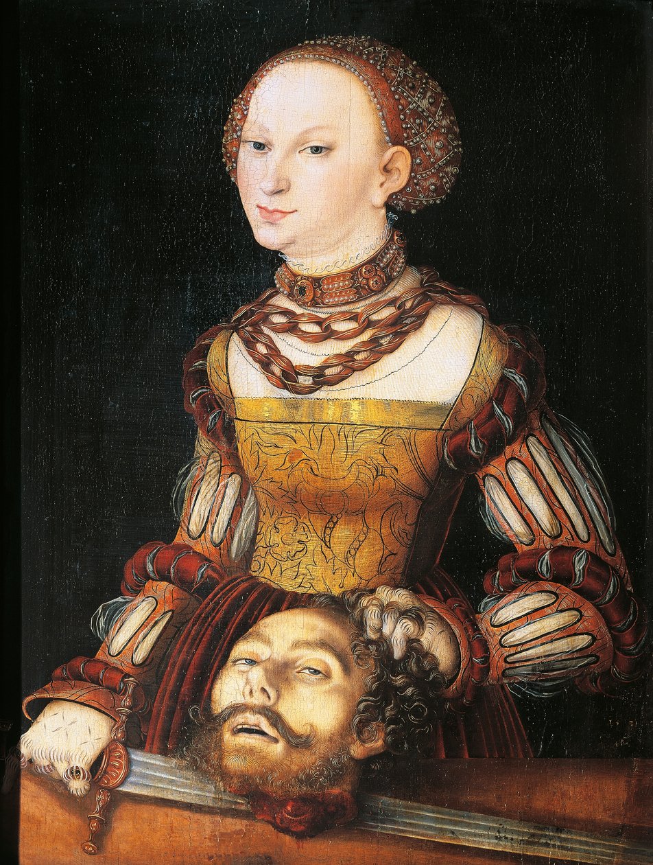 Judith com Chefe de Holofernes de Lucas the Elder Cranach