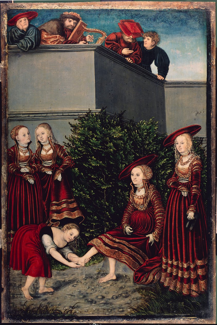 Rei David e Betsabé de Lucas the Elder Cranach