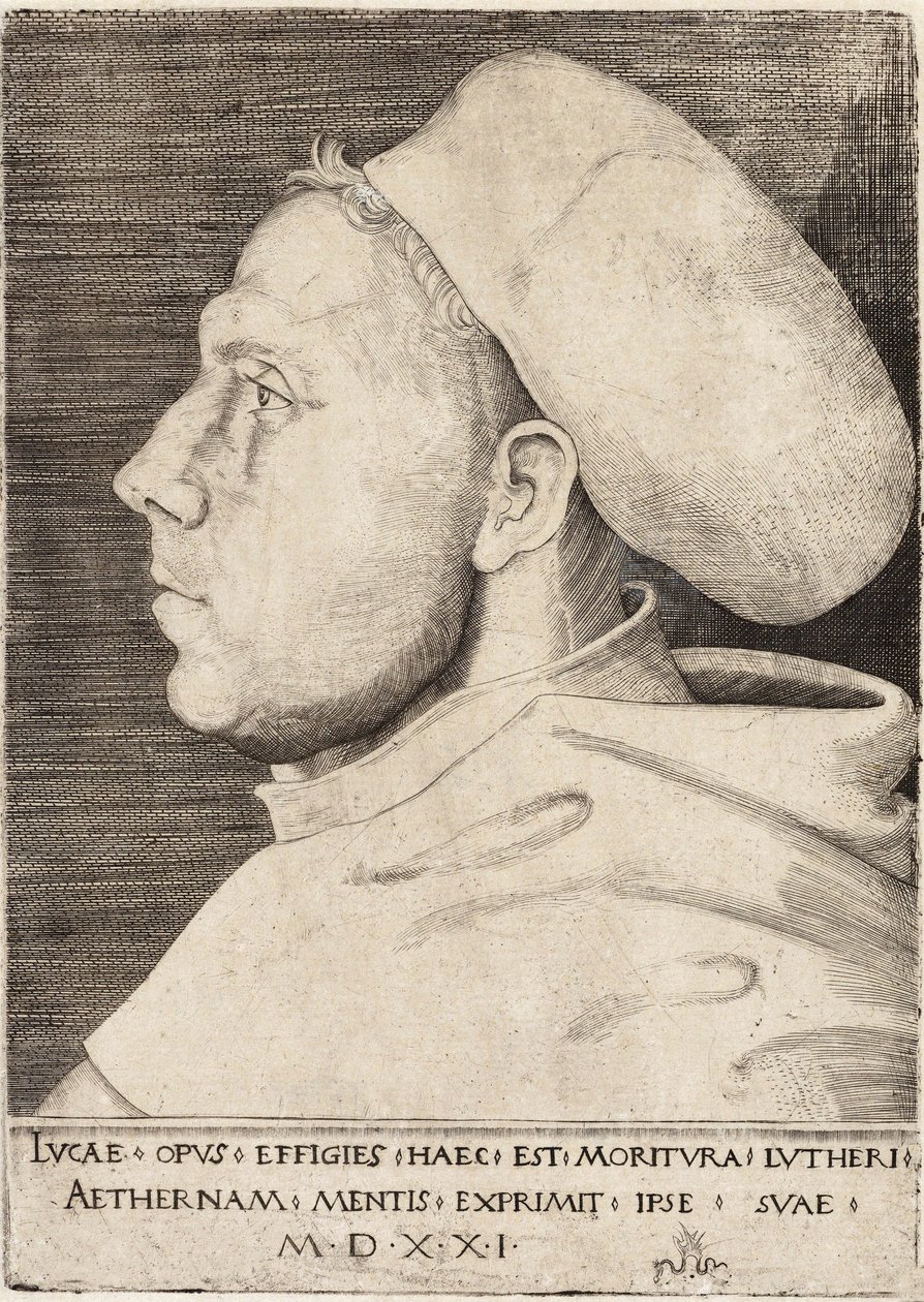Martinho Lutero como frade agostiniano por Lucas Cranach, o Ancião 1521 de Lucas the Elder Cranach
