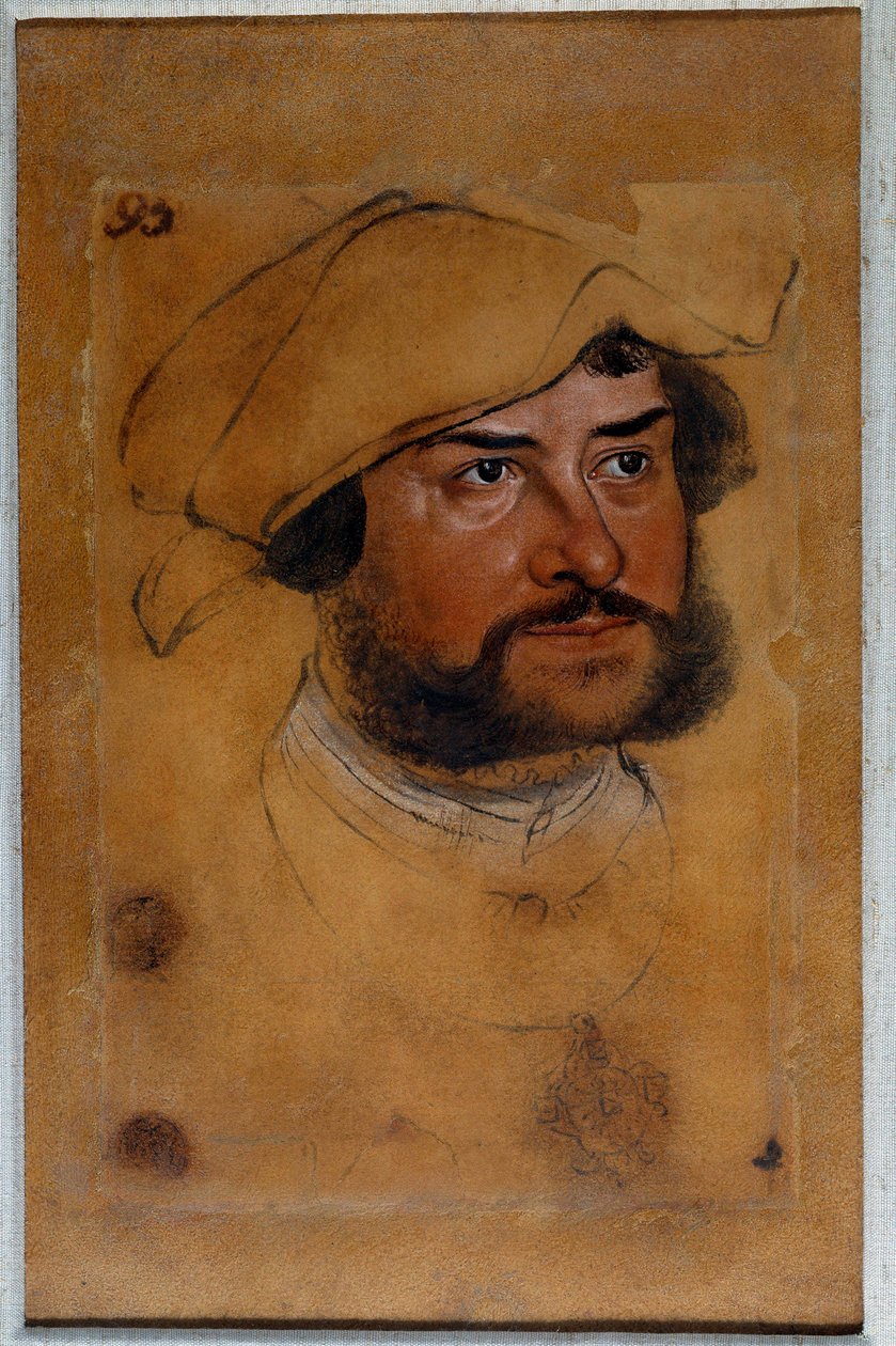 Retrato do Duque Ernest, o Confessor Desenho de Lucas Cranach, o Antigo (ou o Ancião de Lucas the Elder Cranach