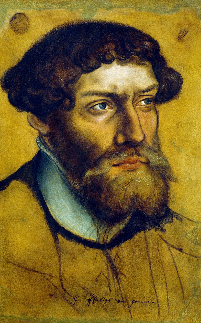 Retrato de Filipe I, Duque da Pomerânia por Lucas Cranach Elder (1472-1553), desenho de Lucas the Elder Cranach
