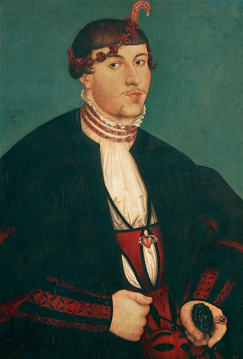 Retrato de um jovem nobre de Lucas the Elder Cranach