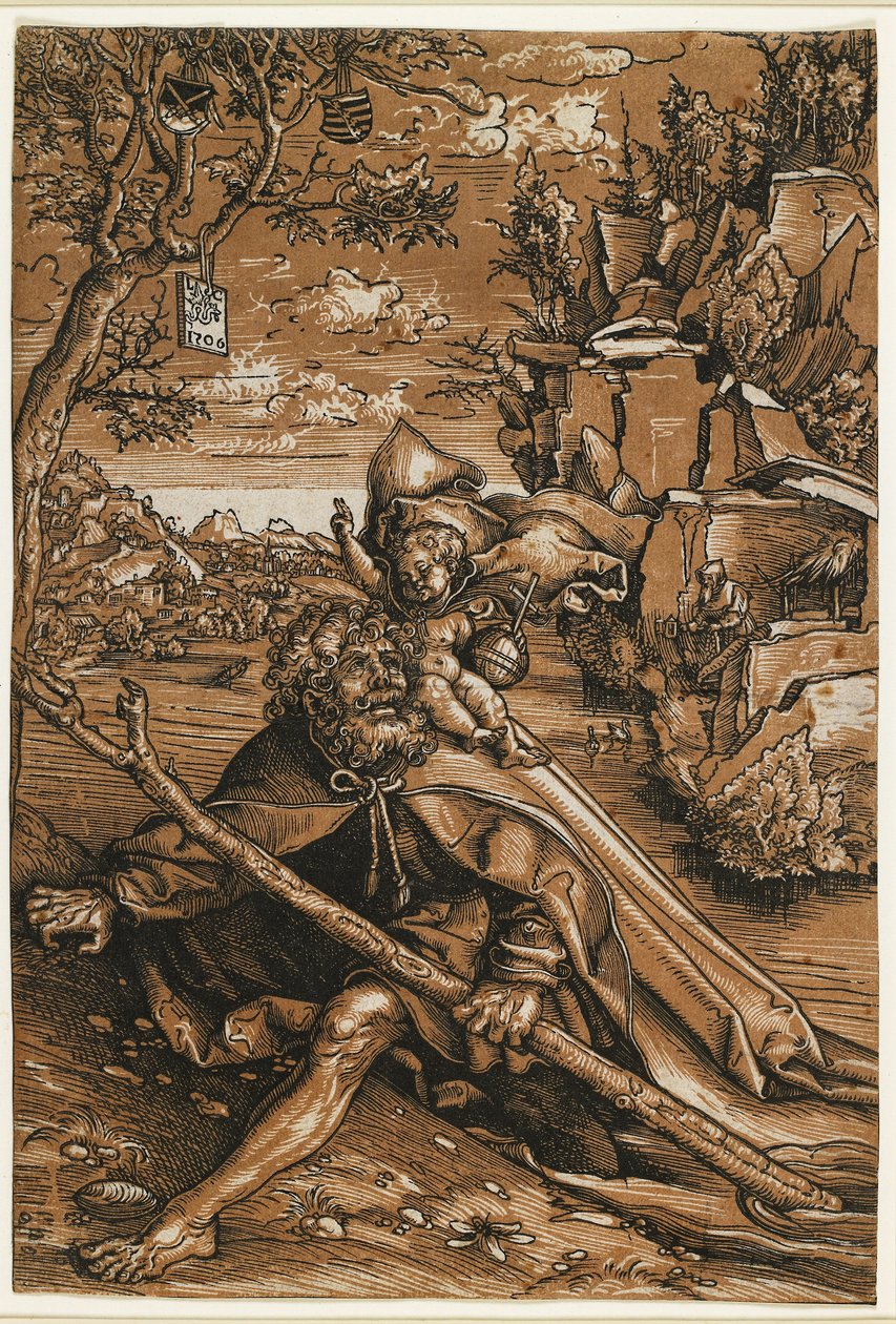 São Cristóvão, c. 1509 de Lucas the Elder Cranach