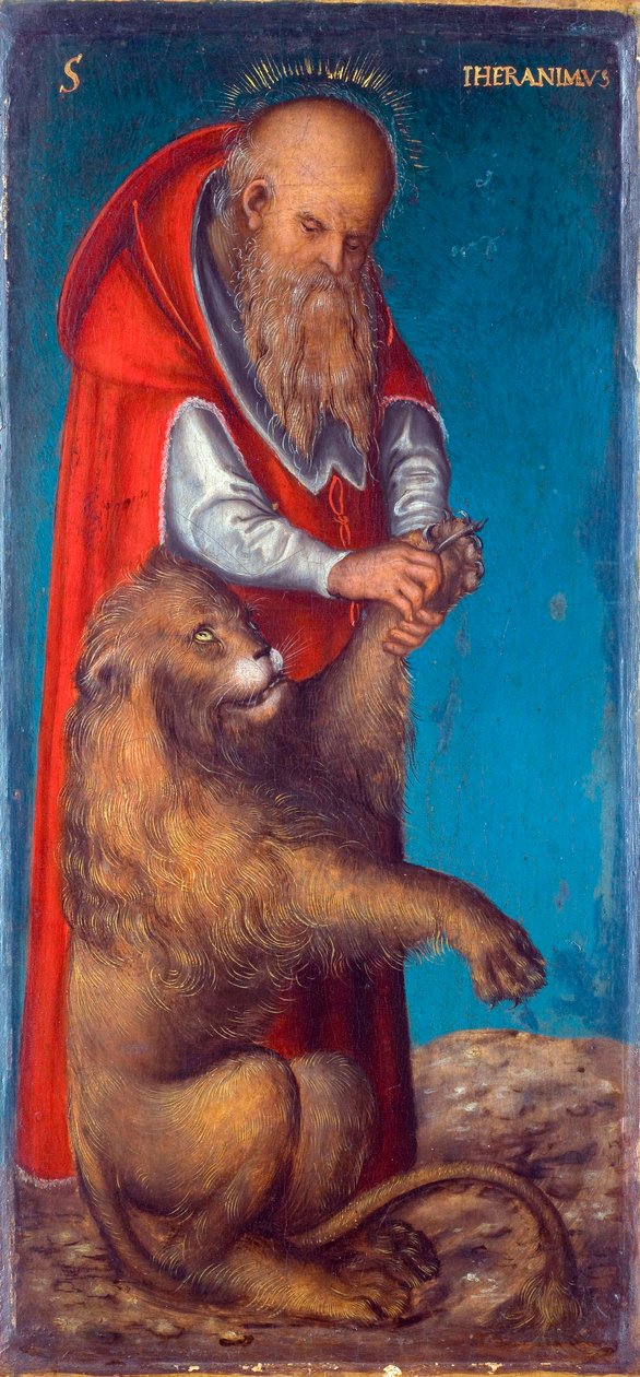 "São Jerônimo" Peinture de Lucas Cranach l