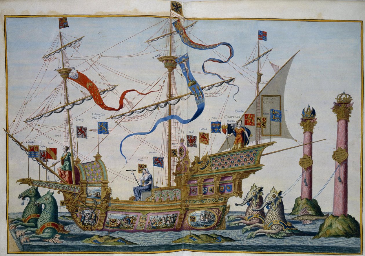 Procissão Funerária em Bruxelas por ocasião da morte do Imperador Carlos V. Folha 5 par Doetecum, Lucas, van (c. 1530-c. 1584) de Lucas van Doetechum