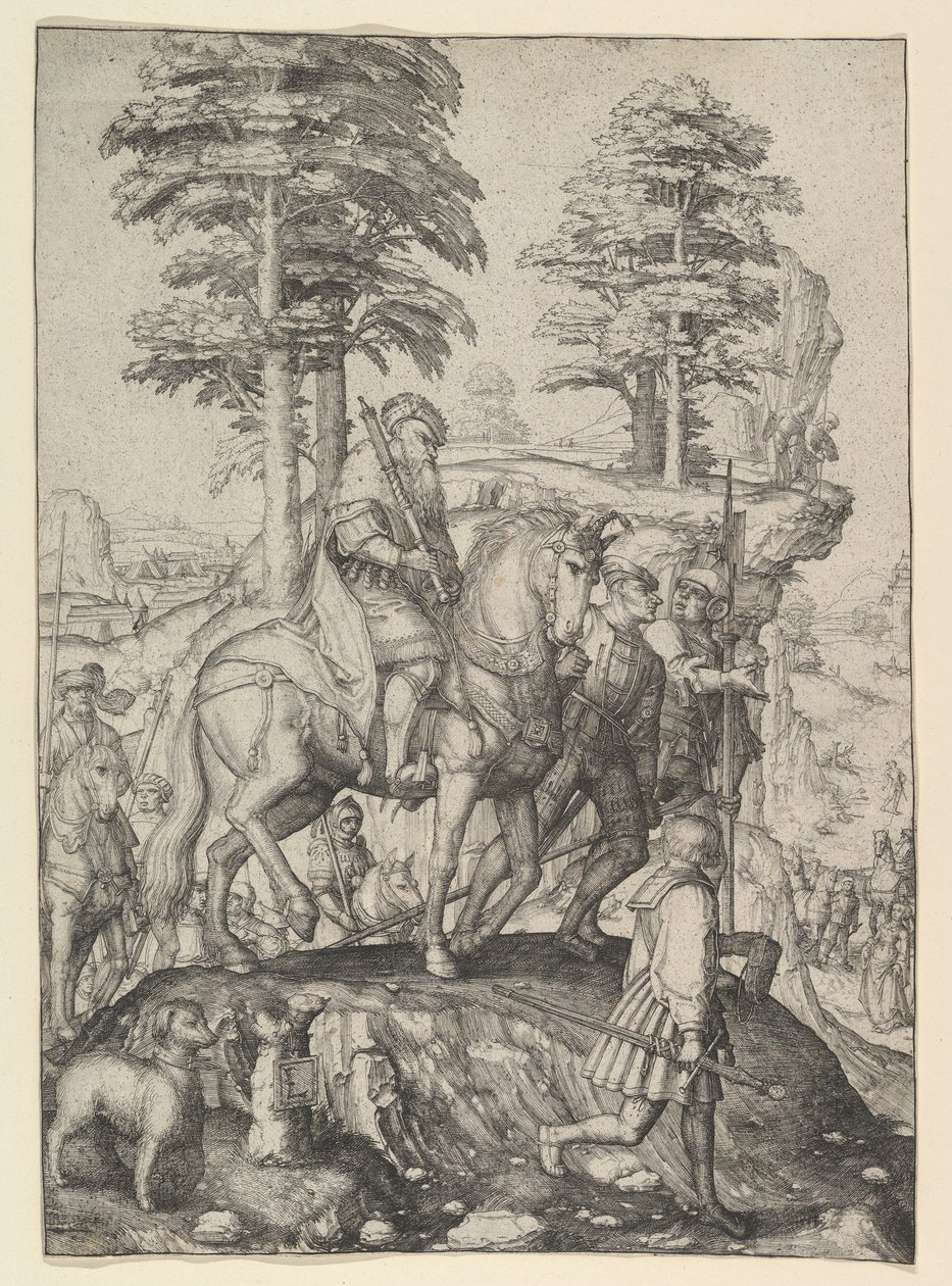 Abigail Antes de Davi, ca. 1507 de Lucas van Leyden