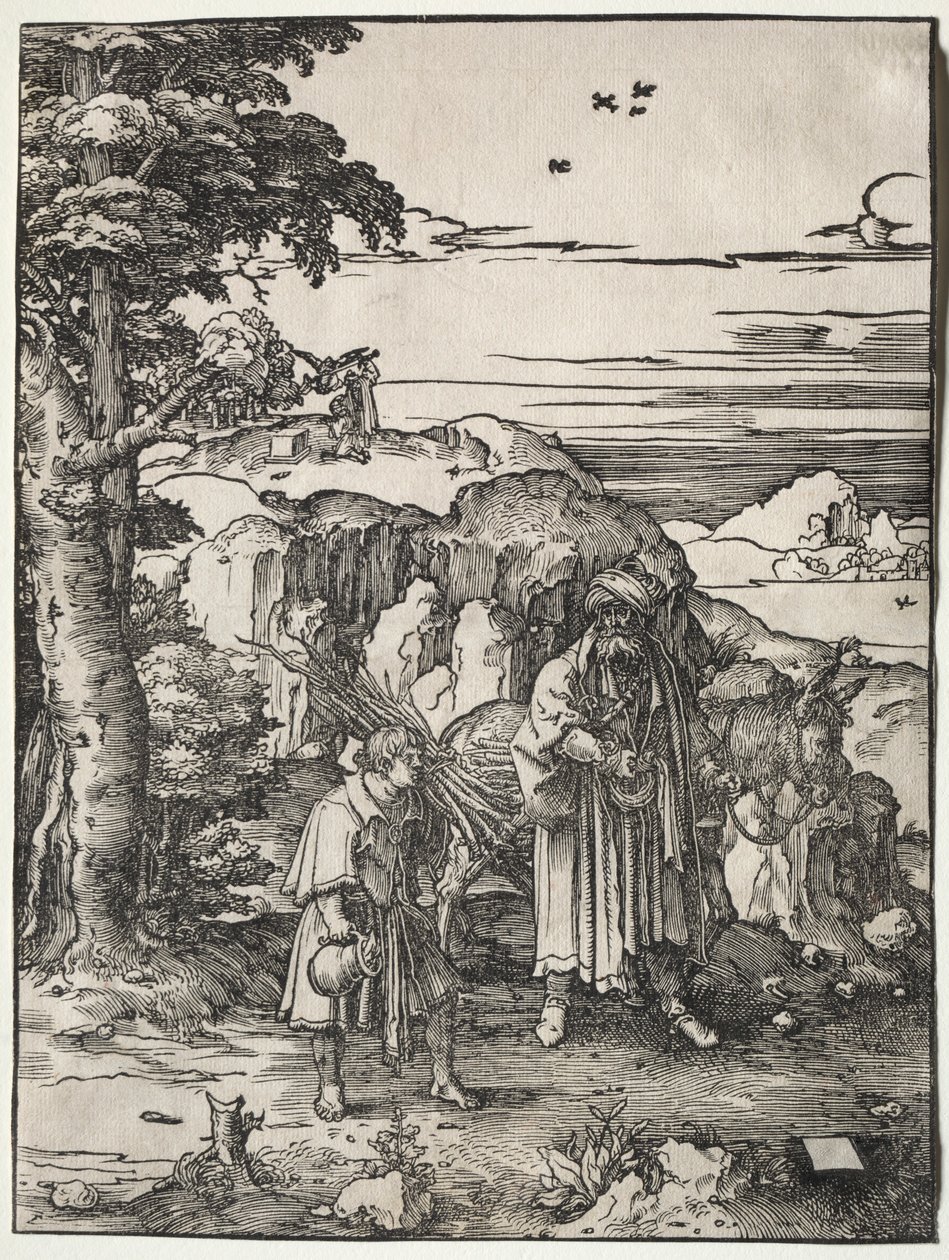 Abraham Going to Sacrifice Isaac, 1517-1519. de Lucas van Leyden