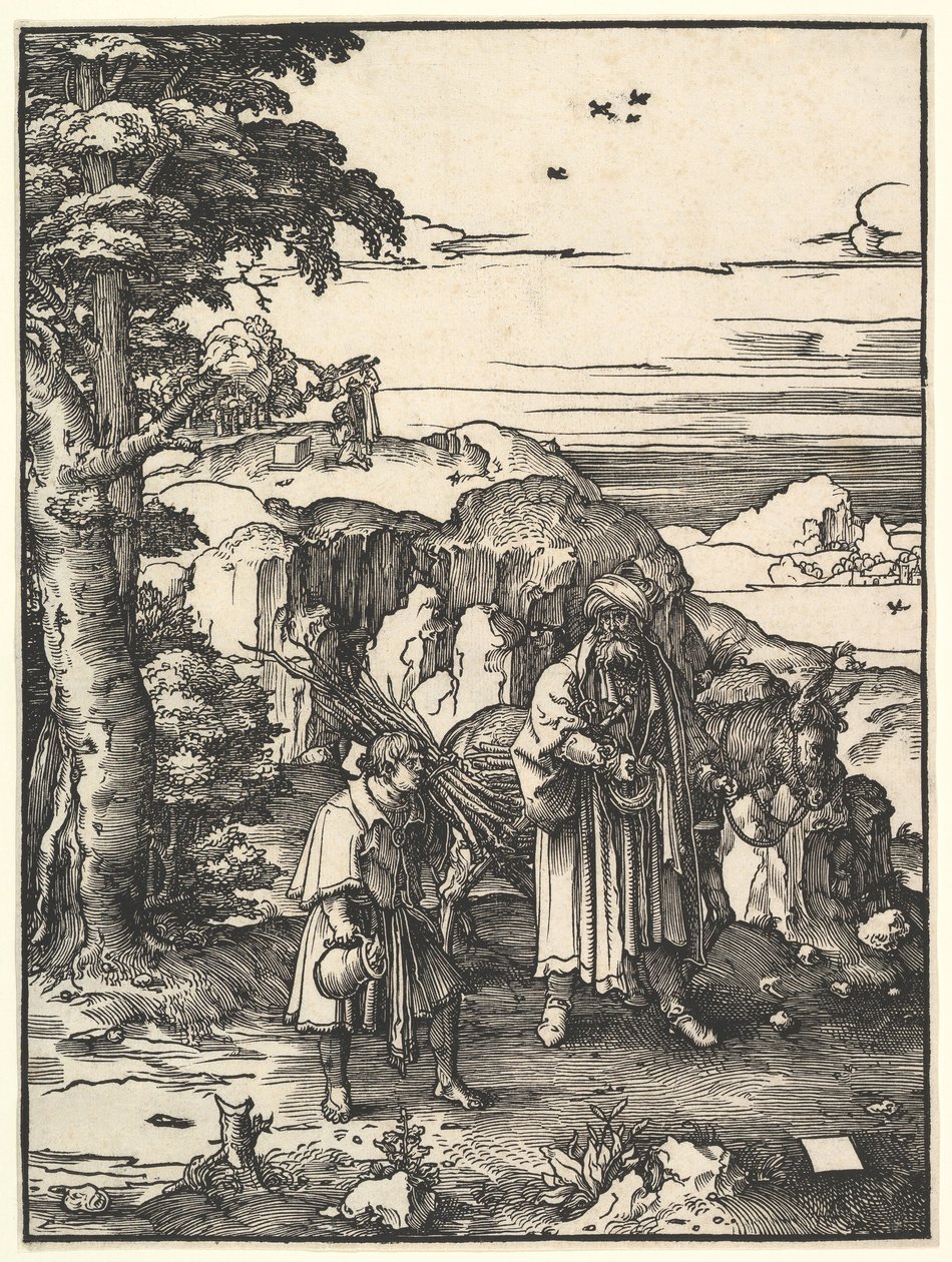 Abraham Going to Sacrifice Isaac, 1517-19. de Lucas van Leyden