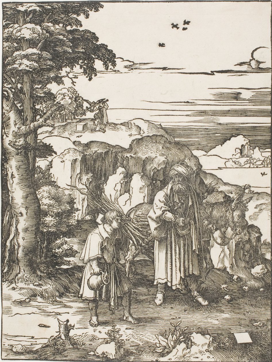 Abraão e Isaque de Lucas van Leyden