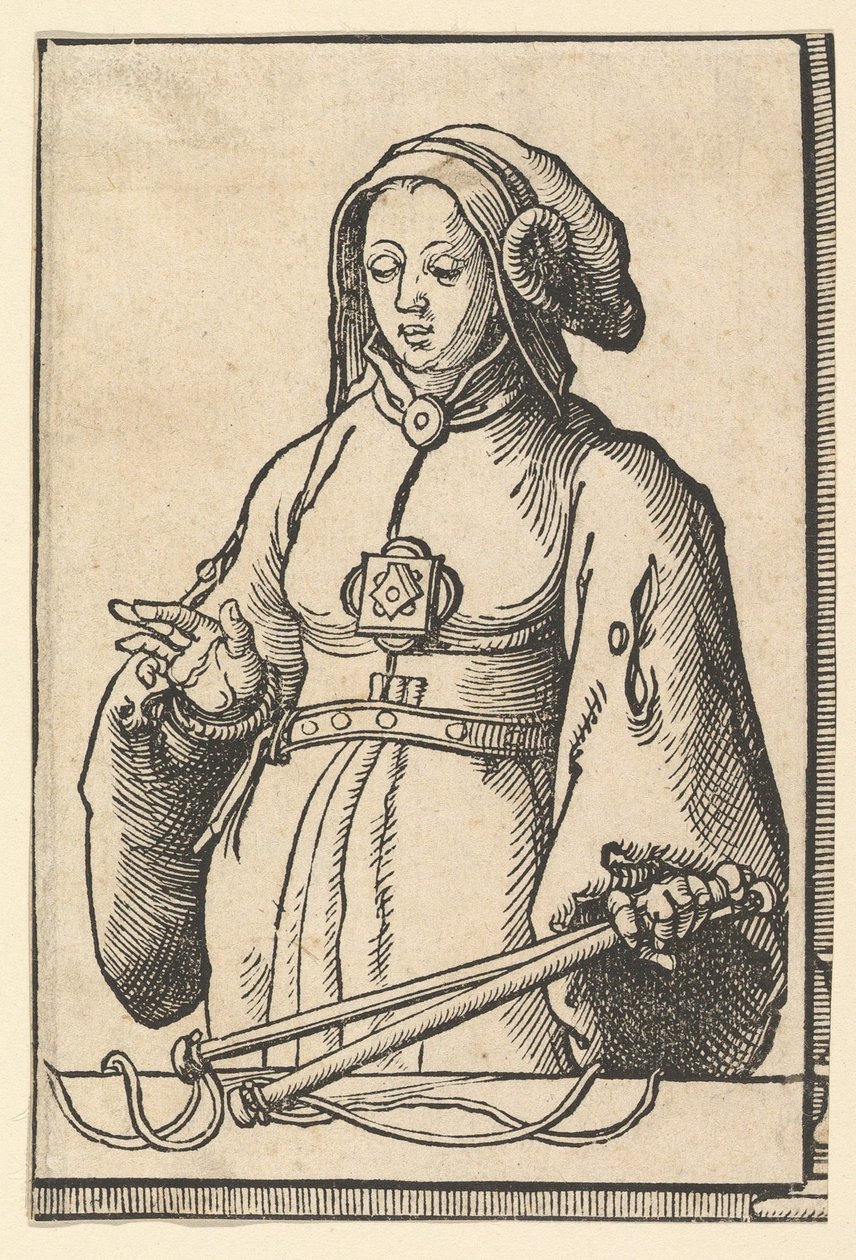 Sibyl Agrippine, da série de Sibyls, ca. 1530 de Lucas van Leyden