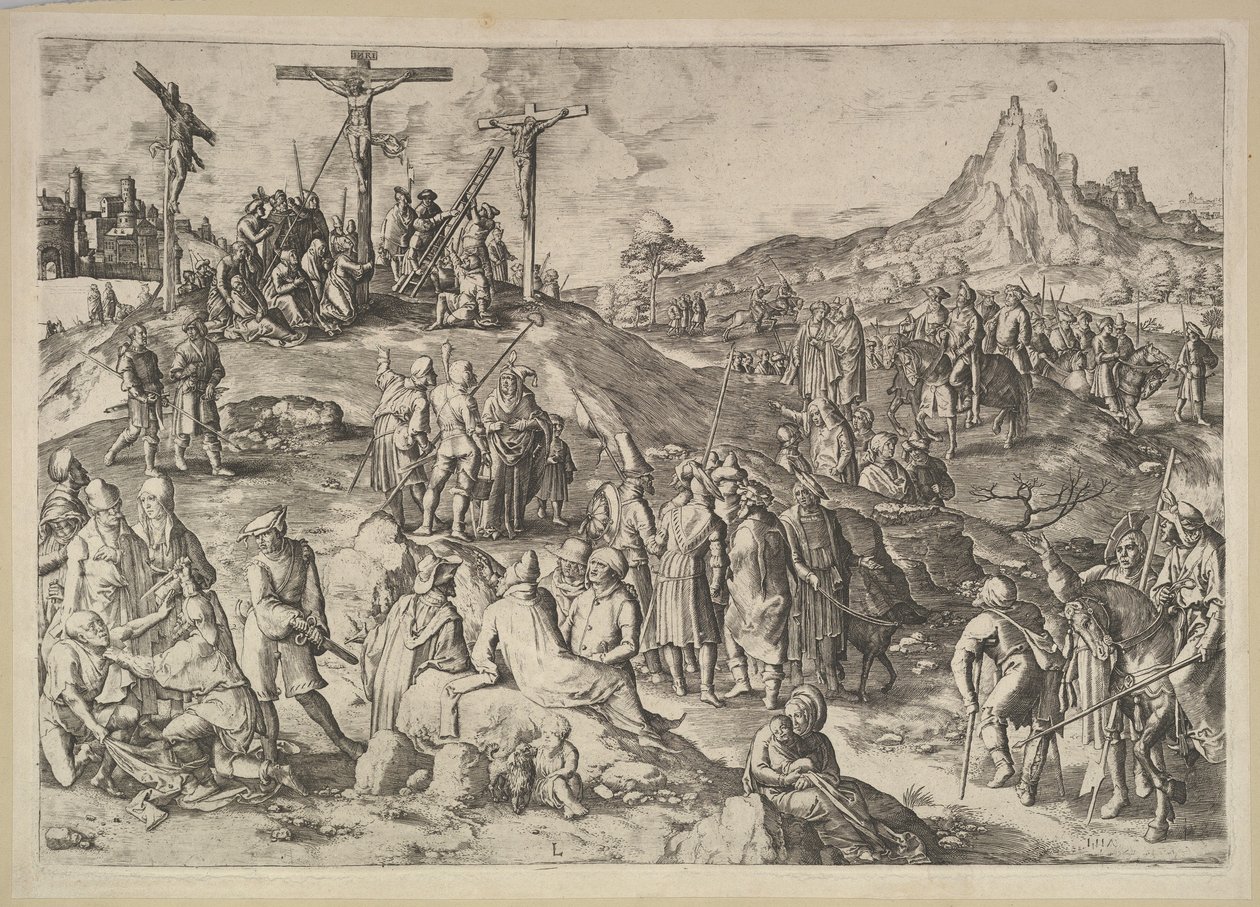 Gólgota do Calvário, 1517. de Lucas van Leyden