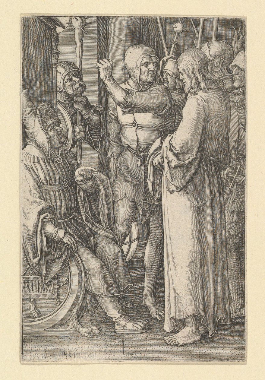 Cristo antes de Annas, 1521. de Lucas van Leyden