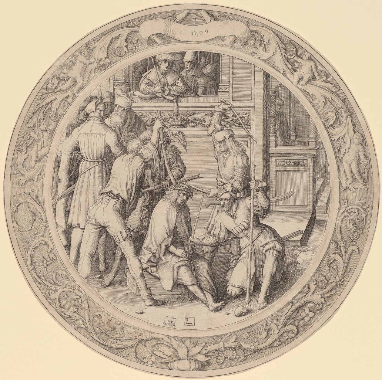 Cristo coroado de espinhos de Lucas van Leyden
