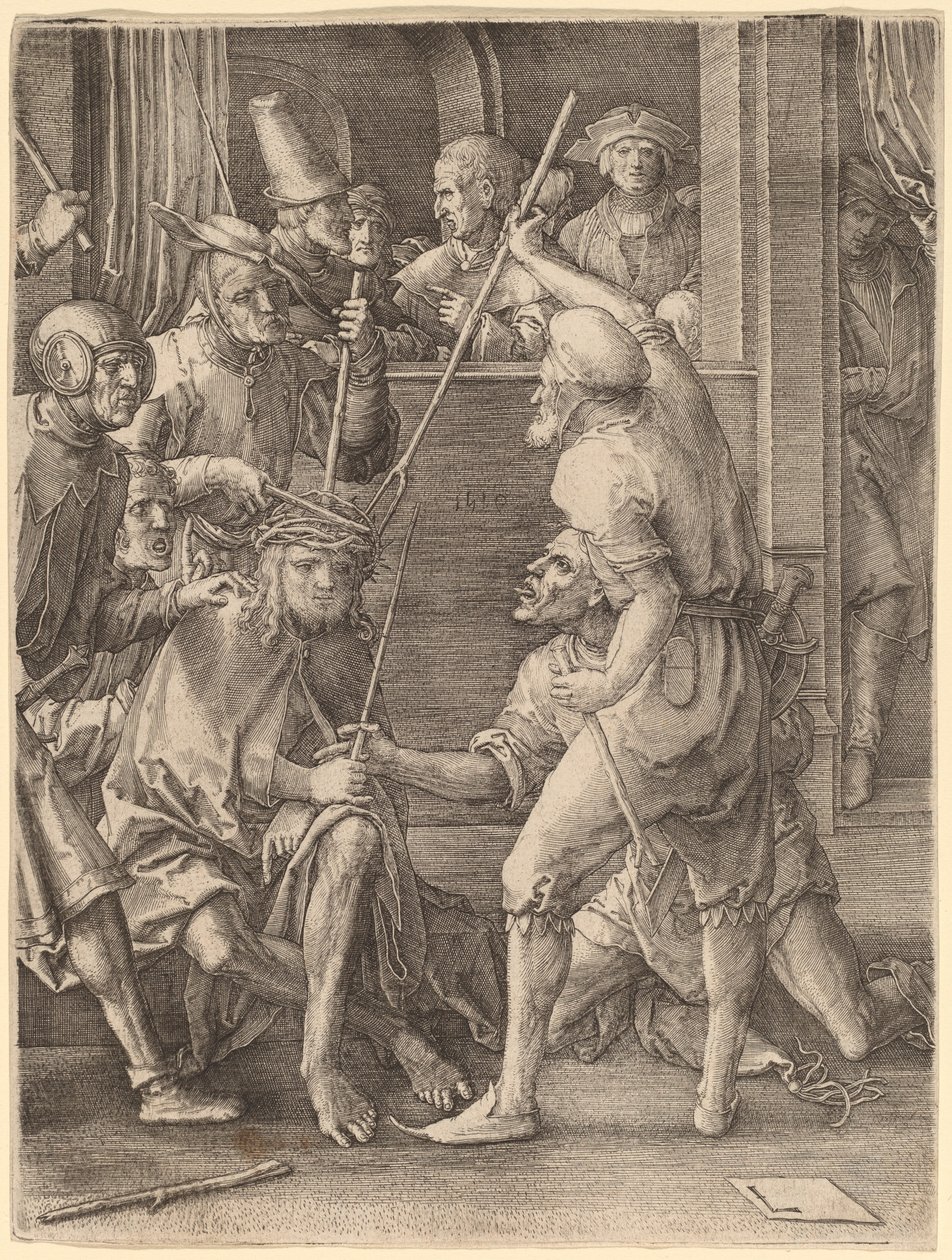 Cristo coroado de espinhos de Lucas van Leyden
