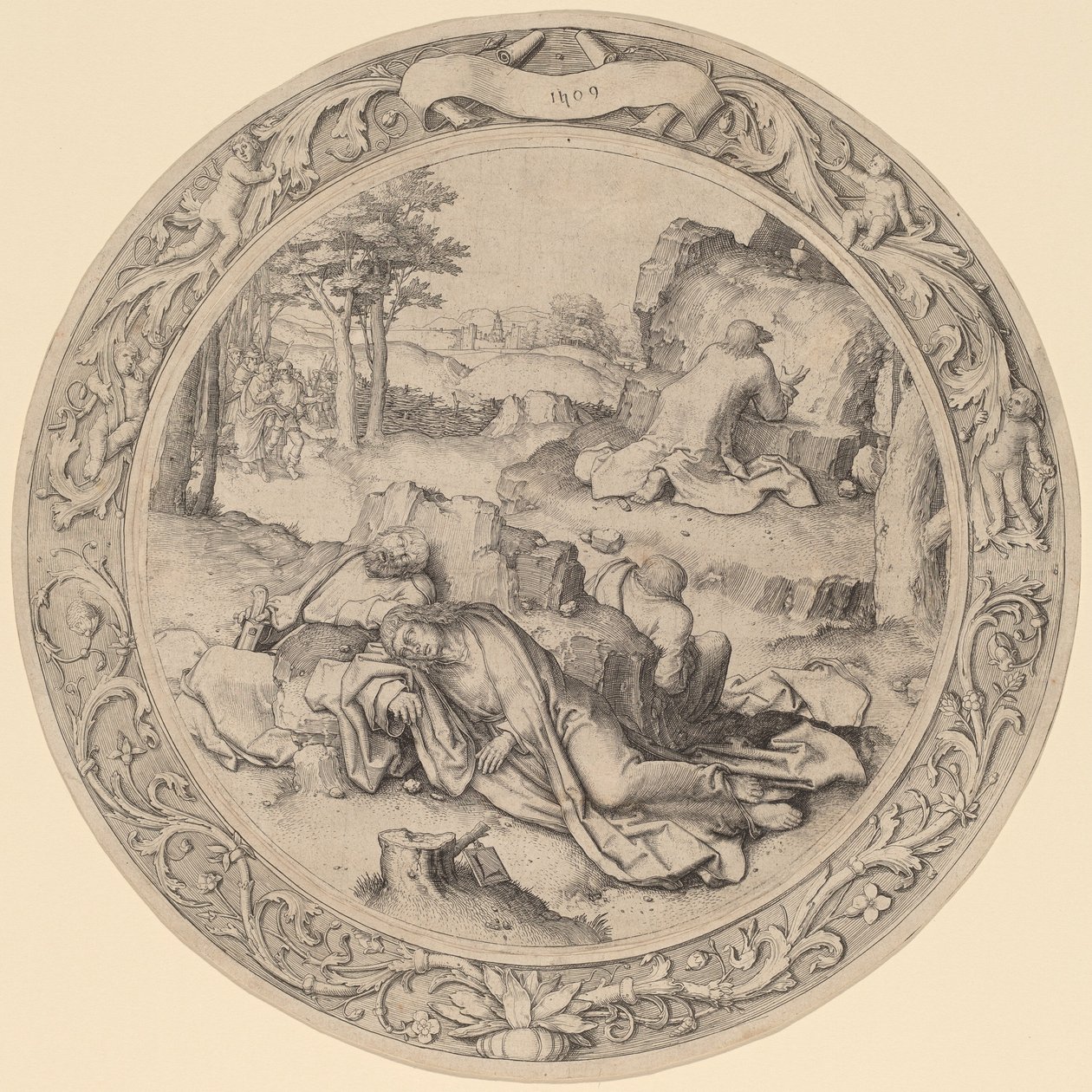 Cristo no Getsêmani (Agonia no Jardim) de Lucas van Leyden