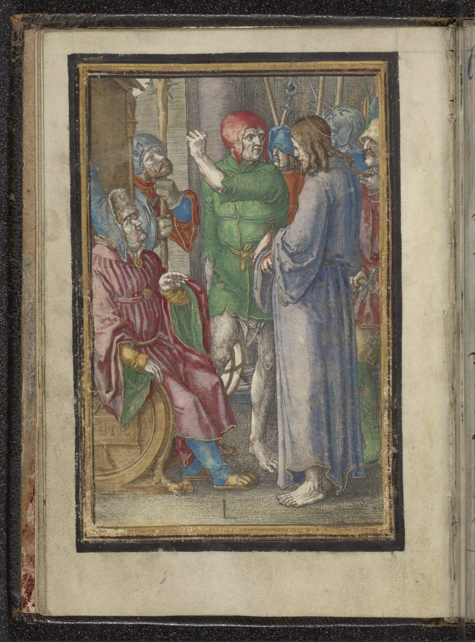 Cristo perante Anás
Paixão de Cristo (título da série) de Lucas van Leyden