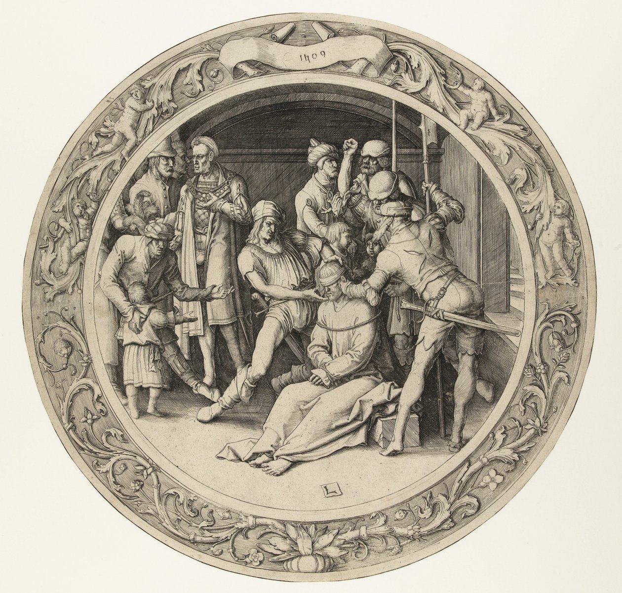A zombaria de Cristo The Round Passion (título da série) de Lucas van Leyden