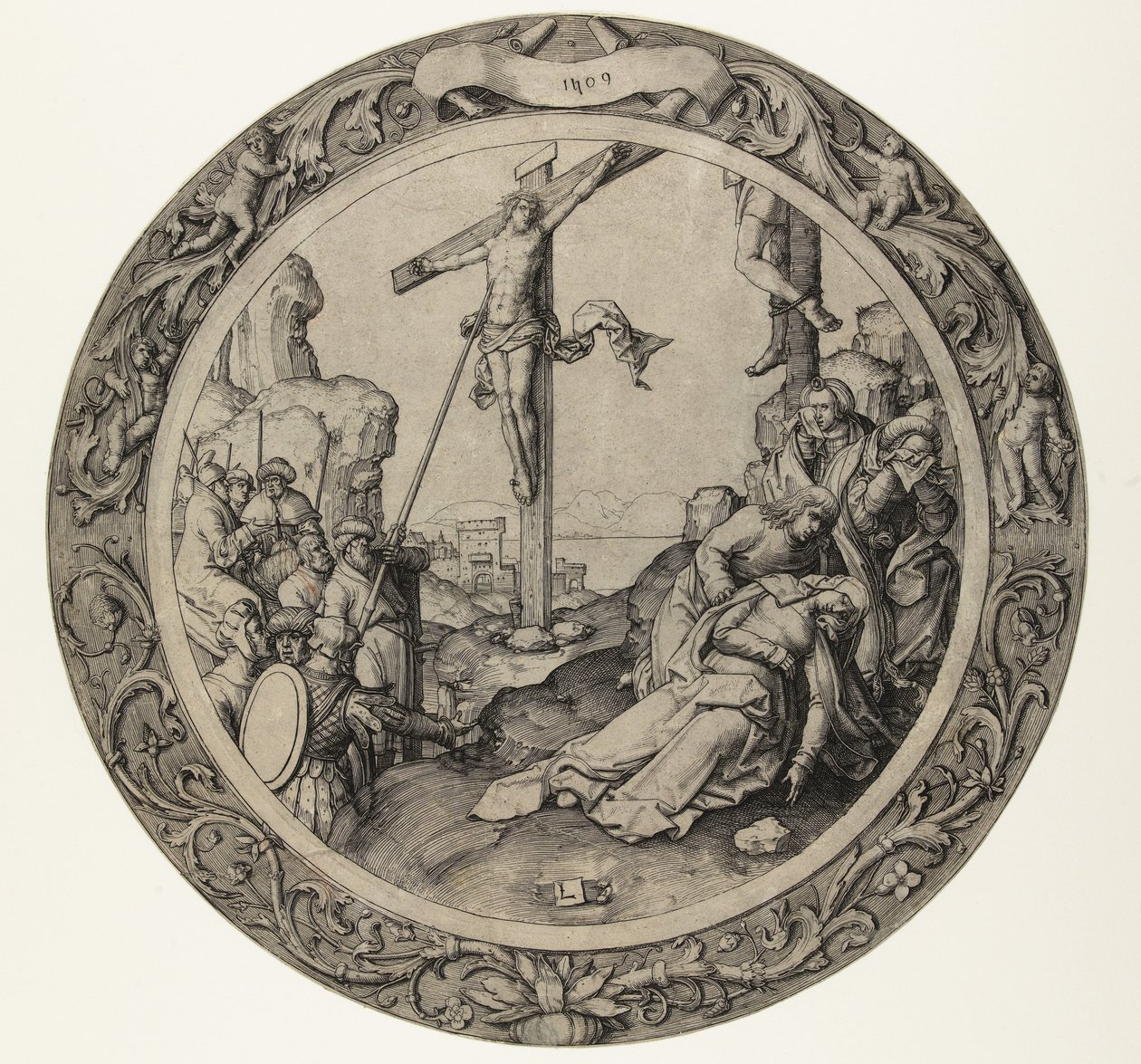 A Crucificação The Round Passion (título da série) de Lucas van Leyden