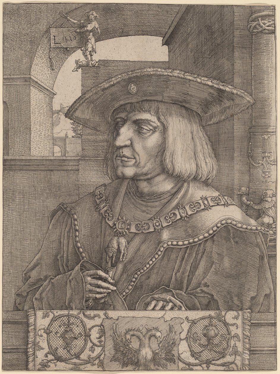 Imperador Maximiliano I de Lucas van Leyden