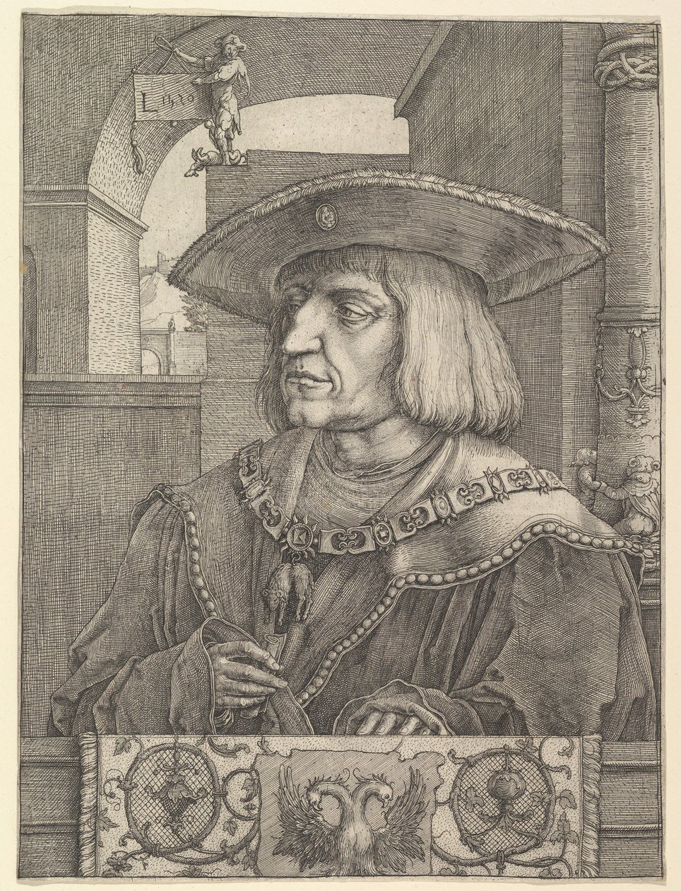 O imperador Maximiliano I de Lucas van Leyden