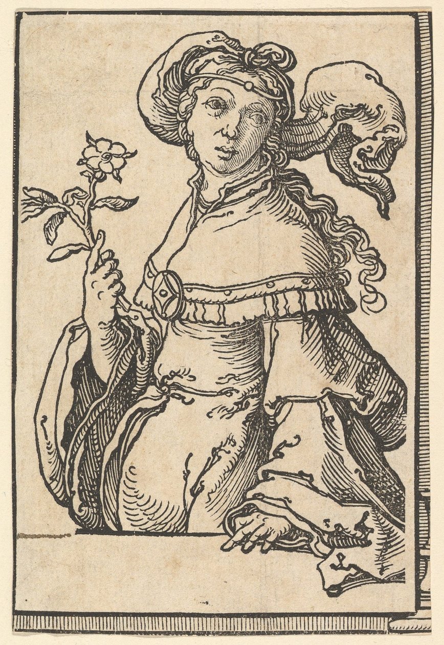 Sibyl eritreia, da série de Sibyls, ca. 1530 de Lucas van Leyden