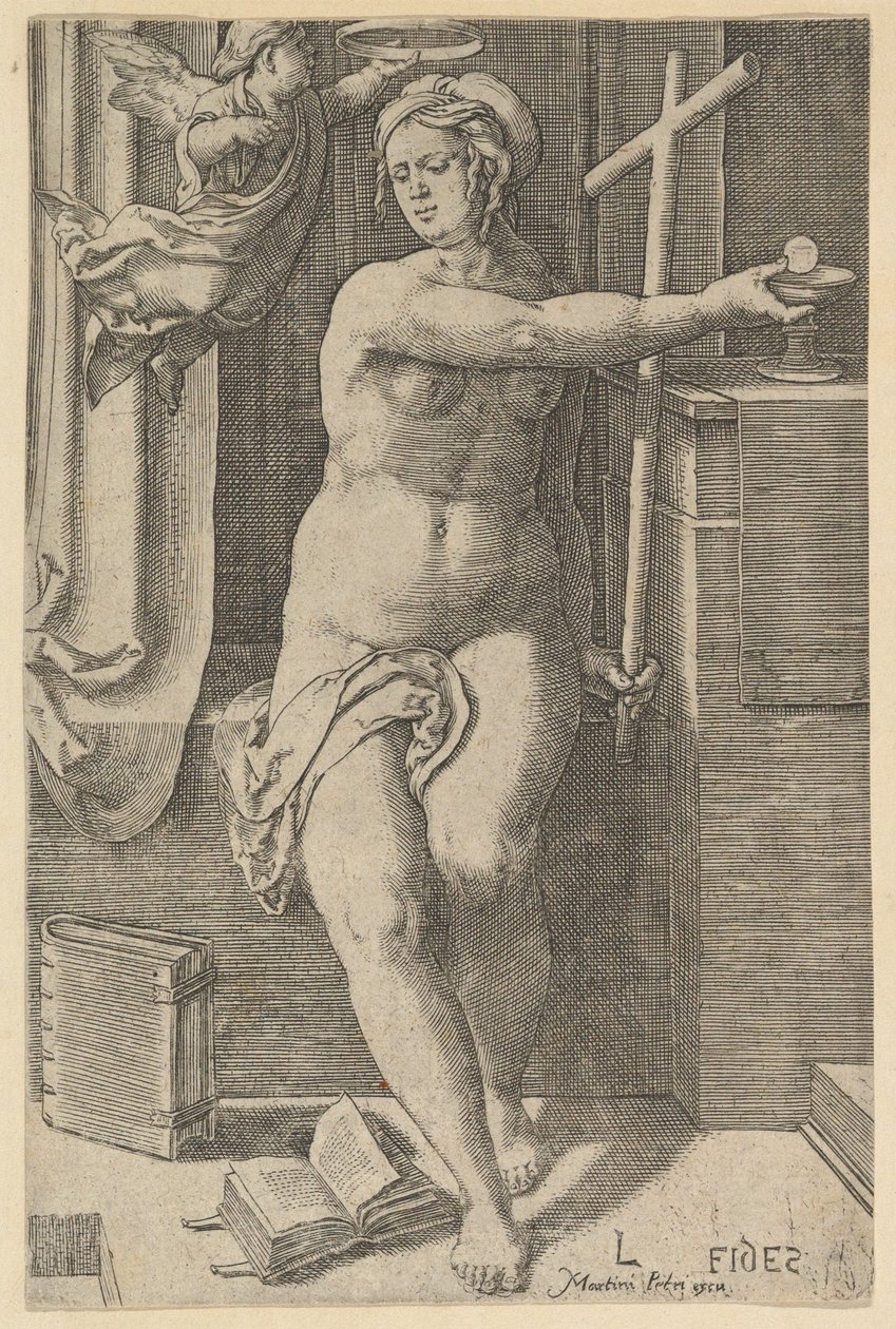 Faith, da série The Seven Virtues, 1530. de Lucas van Leyden