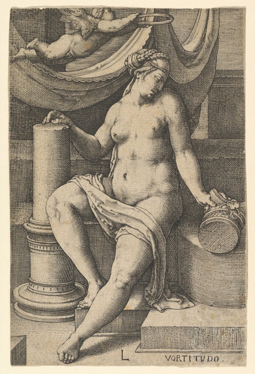 Fortitude, da série As Sete Virtudes, 1530. de Lucas van Leyden